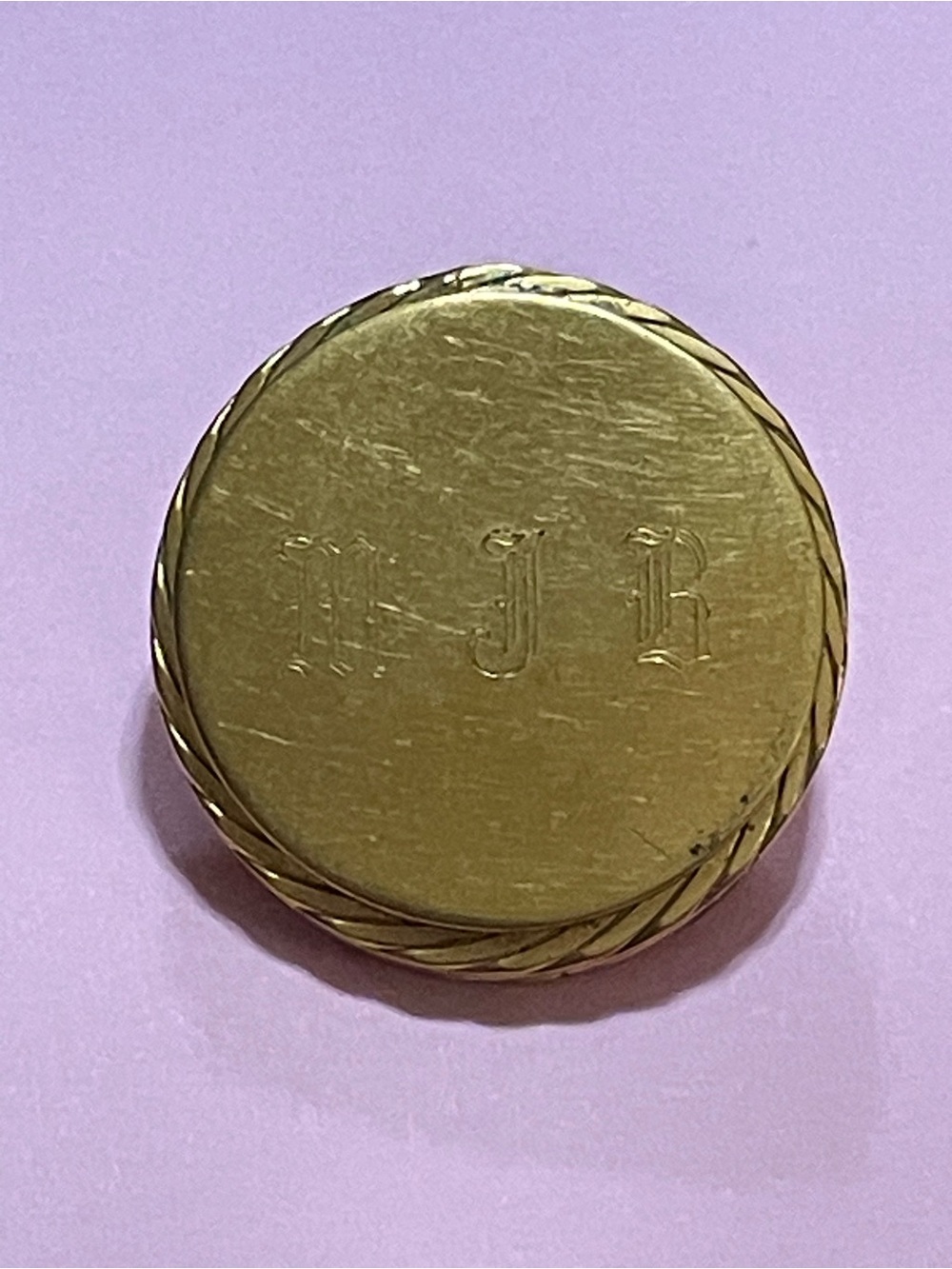 Vintage Monogram Gold Tone Brooch / Scarf Holder Combo #0211 💋 BEST PRICE